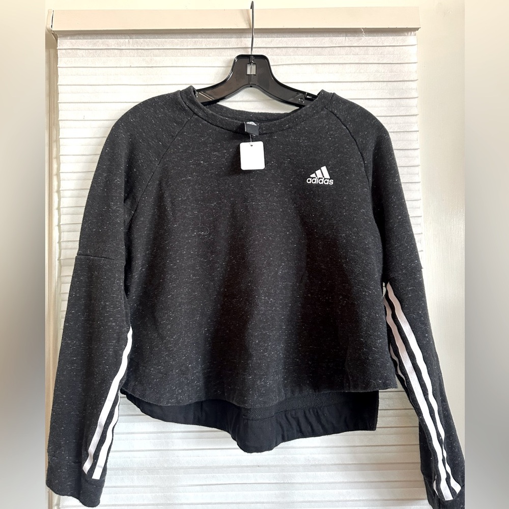 Adidas Women's Black Cropped Sweatshirt
Medium
